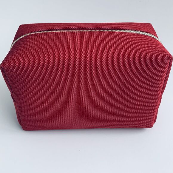 DIOR Beauty Red Cosmetic Makeup Toiletry Bag Pouch with Gold Zipper NIB - Picture 5 of 15